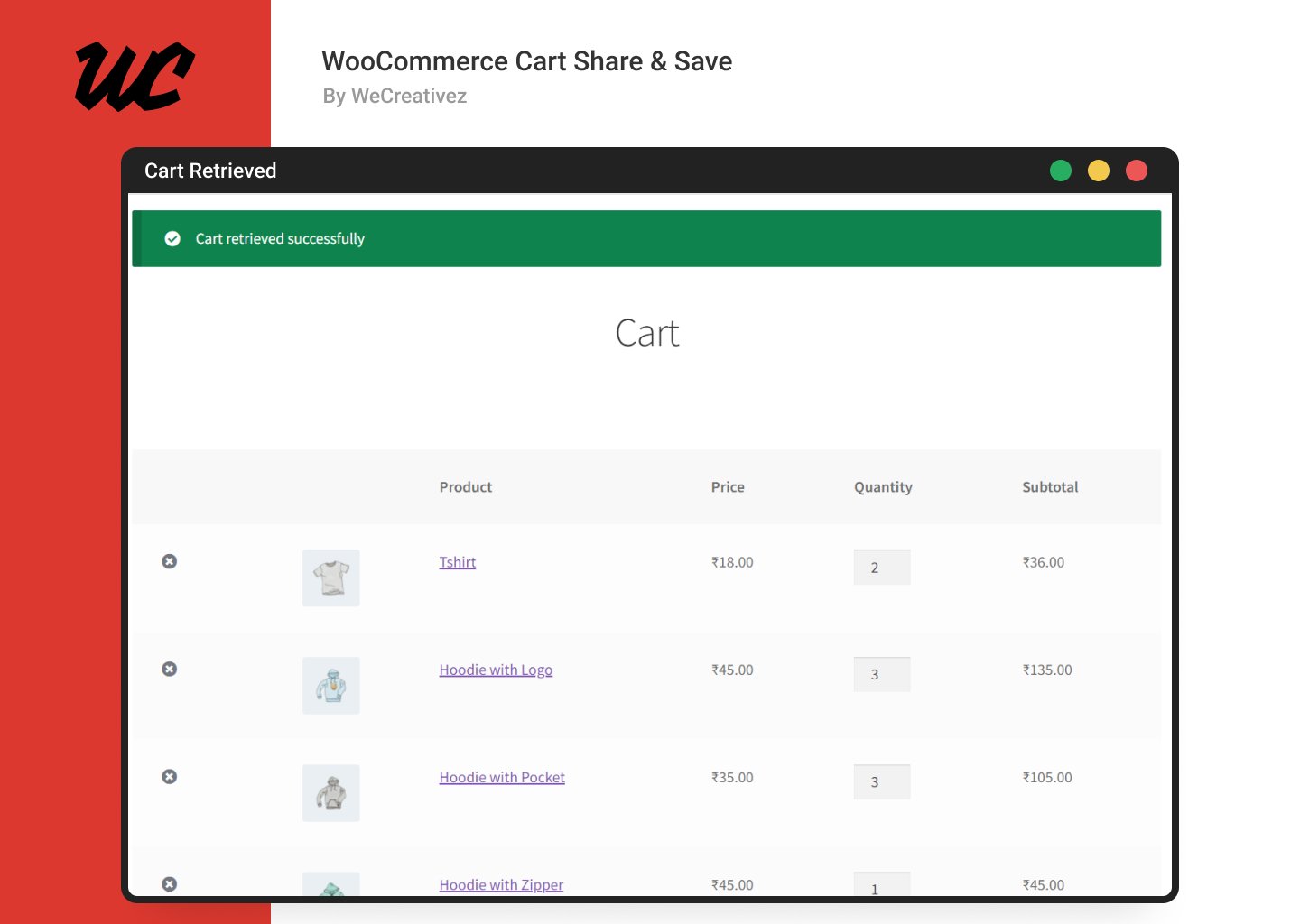 WooCommerce Cart Share and Save - Screenshot 7