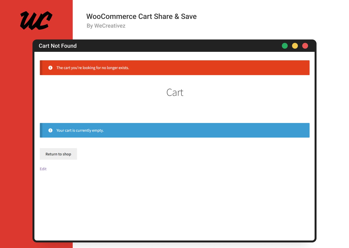WooCommerce Cart Share and Save - Screenshot 8