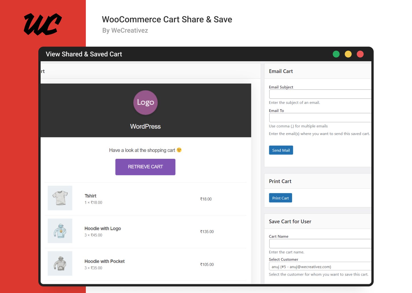 WooCommerce Cart Share and Save - Screenshot 13